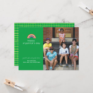 Cartão com fotos Dia de São Patrício arco-íris