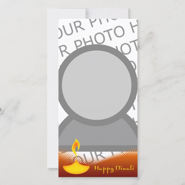 cartão com fotos diwali feliz (Frente)