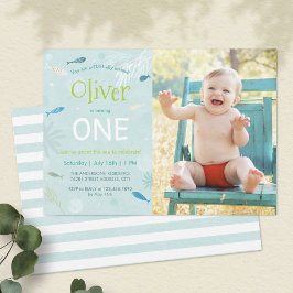 Cartão com fotos do Aniversário de criança de Peix