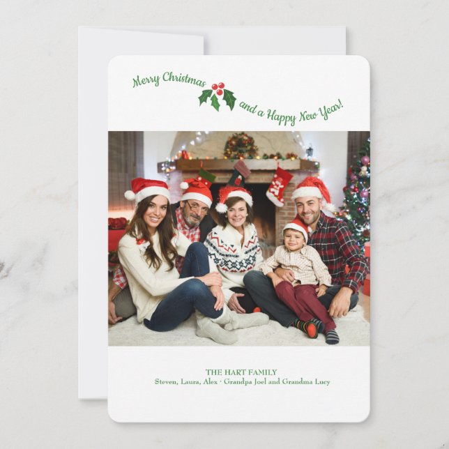 Cartão com fotos do azevinho (Frente)