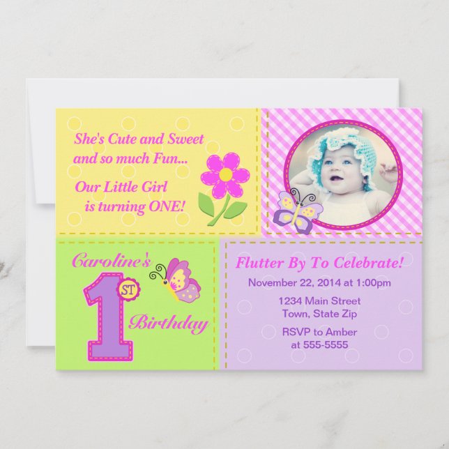 Cartão com fotos do convite 5x7 do primeiro (Frente)