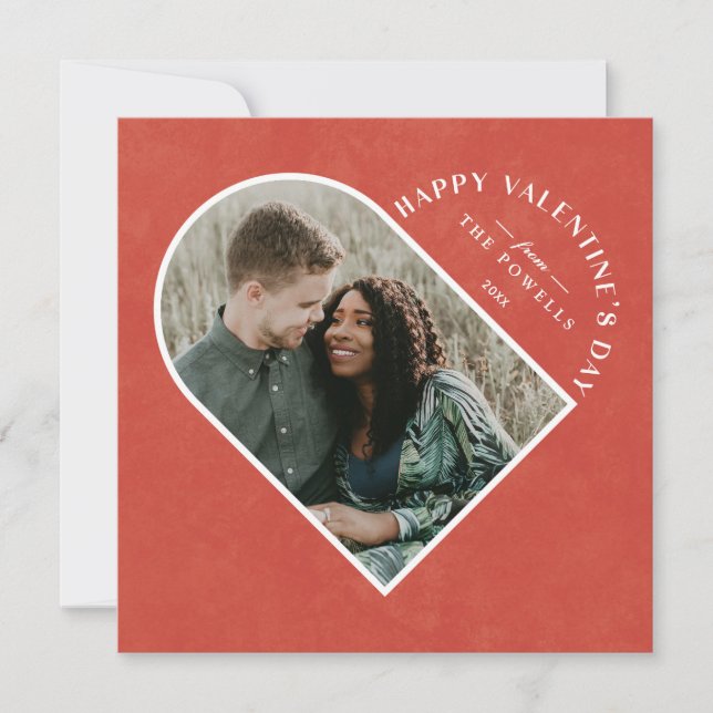 Cartão com fotos do Dia de os namorados Arch Heart (Frente)