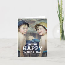 Cartão com fotos do Dia de os pais da Faixa de Opç