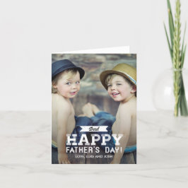 Cartão com fotos do Dia de os pais da Faixa de Opç