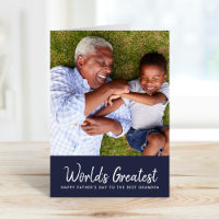 Cartão com fotos do dia dos pais do vovô do mundo