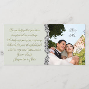 Cartão com fotos do ~ do casamento