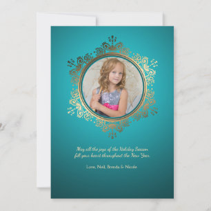 Cartão com fotos do espírito do feriado