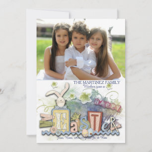 cartão com fotos do estilo do Artesanato felz pasc