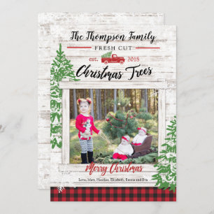 Cartão com fotos do feriado da fazenda de árvore