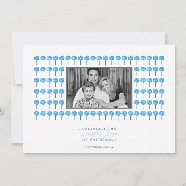 Cartão com fotos do feriado do teste padrão do (Frente)