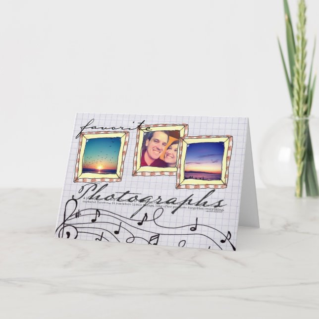 cartão com fotos do instagram do doodle (Frente)