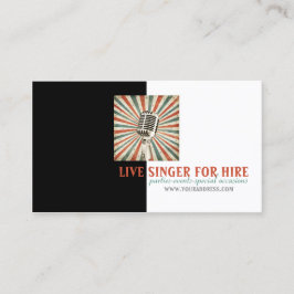 Cartão com fotos do microfone do aluguer do