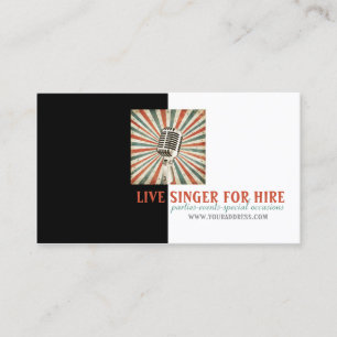 Cartão com fotos do microfone do aluguer do