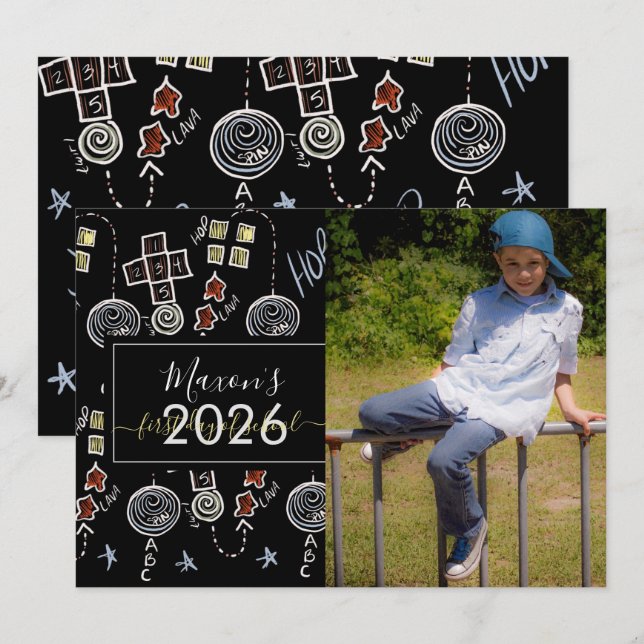 Cartão com fotos do Primeiro Dia de Roteiro do Cha (Frente/Verso)