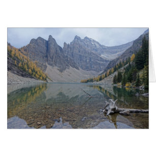 Cartão com fotos do vazio do lago Banff da
