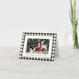 Cartão com fotos Dobrado de Xadrez Búfalo Branco