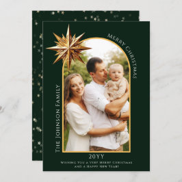 Cartão com fotos Dourado Star of Bethlehem