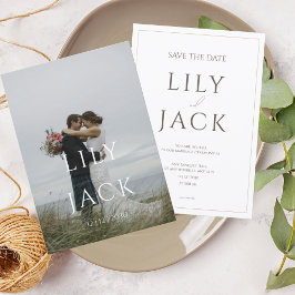 Cartão com fotos elegante com tipografia moderna