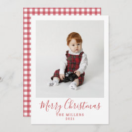 Cartão com fotos Elegante simples para Natal e Fer