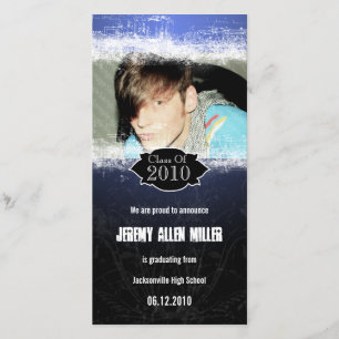 Cartão com fotos extremo da graduação do preto