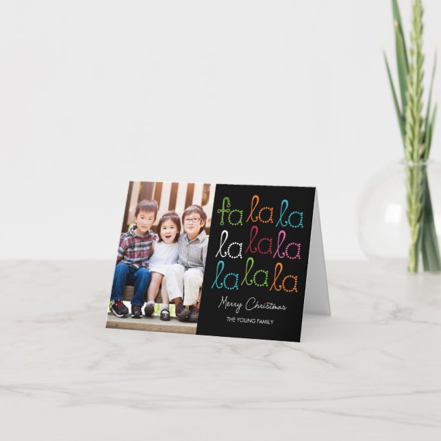 Cartão com fotos Fa La Holiday (Frente)