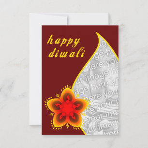 cartão com fotos feliz do diwali: janela clara