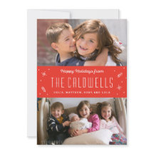 Cartão com fotos feliz do feriado da família