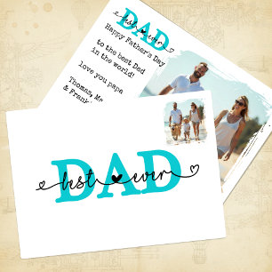 Cartão com fotos feliz, melhor Pai de sempre