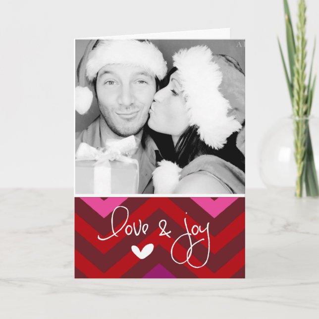 cartão com fotos Feriado 311 Feliz Chevron (Frente)