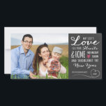 Cartão com fotos Feriado de Chalkboard do Amor de<br><div class="desc">Cartão com fotos de Feriado do Quadro de Amor de Deus por Orabella Impressões.  Substitua a imagem de modelo por uma foto sua antes de comprar.</div>
