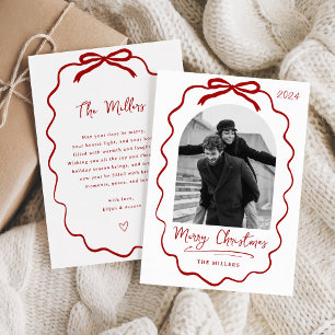 Cartão com fotos Feriado do Arco Coquette, Feliz N