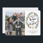 Cartão com fotos Festivo Floral Hanukkah<br><div class="desc">Fotografia © Storytree Studios,  Stanford,  CA</div>