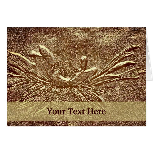 Cartão com fotos Floral de Margarida Antiquado (Frente Horizontal)