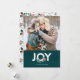 Cartão com fotos floral do feriado da alegria (Frente/Verso In Situ)