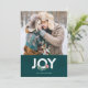 Cartão com fotos floral do feriado da alegria (Em pé/Frente)