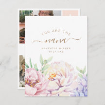 Cartão com fotos Floral Personalizado para Nana