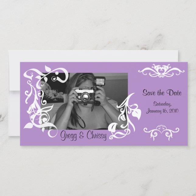 Cartão com fotos Floral Puro (Frente)