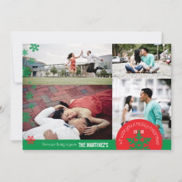 cartão com fotos Foto Floco de Neve 5x7 4