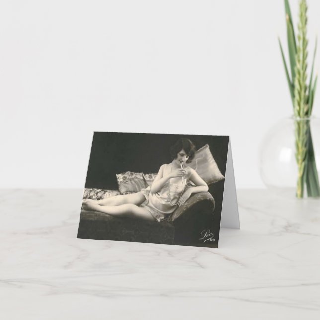 Cartão com fotos francês Risque (Frente)