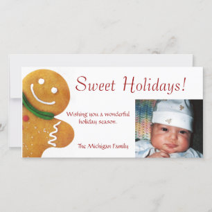 Cartão com fotos Gingerbird Man