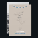 Cartão com fotos Hanukkah Channukah<br><div class="desc">Um arranhão decorado personalizado com uma saudação manuscrita a Hanukkah. Uma peça sobre a ortografia de Hanukkah ou Channukah.</div>
