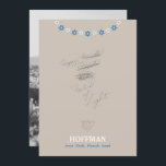 Cartão com fotos Hanukkah Channukah<br><div class="desc">Um arranhão decorado personalizado com uma saudação manuscrita a Hanukkah. Uma peça sobre a ortografia de Hanukkah ou Channukah.</div>