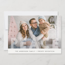 CARTÃO COM FOTOS HOLIDAY | PEACE Mínimo Dots Natal