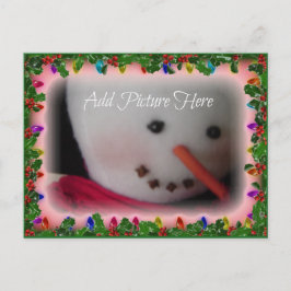 Cartão com fotos Holly e Luzes