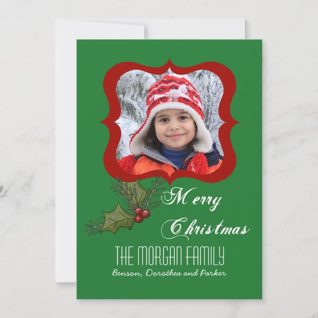 Cartão com fotos Holly Square (Frente)