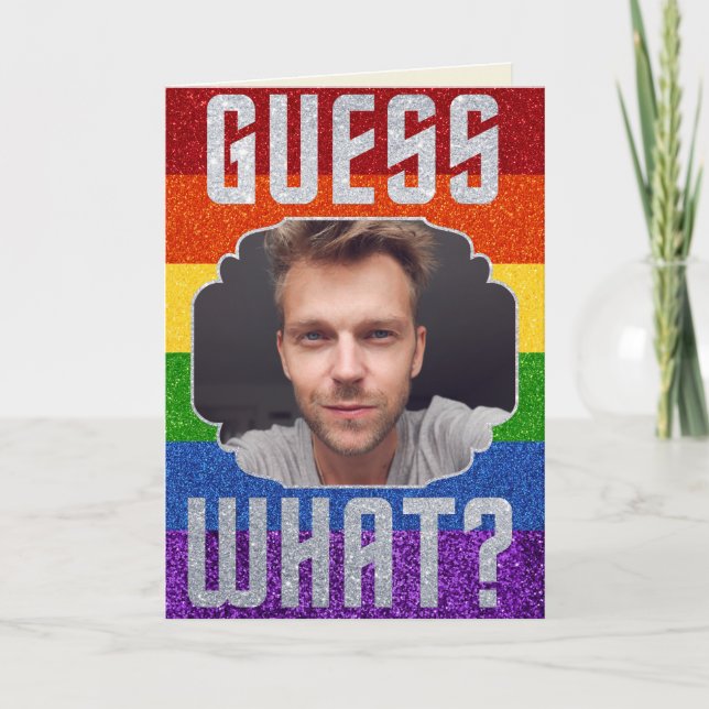 Cartão com fotos LGBT Saindo (Frente)