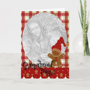 Cartão com fotos mágico de pão de Natal