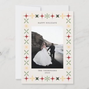 Cartão com fotos meio século de Natais vintages mo