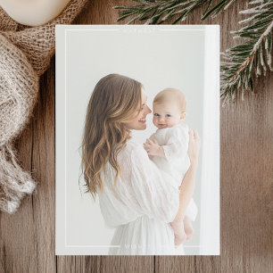 Cartão com fotos minimalista Simples e Elegante