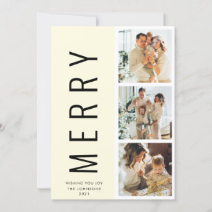 Cartão com fotos Mínimo Moderno do Mérito Branco X